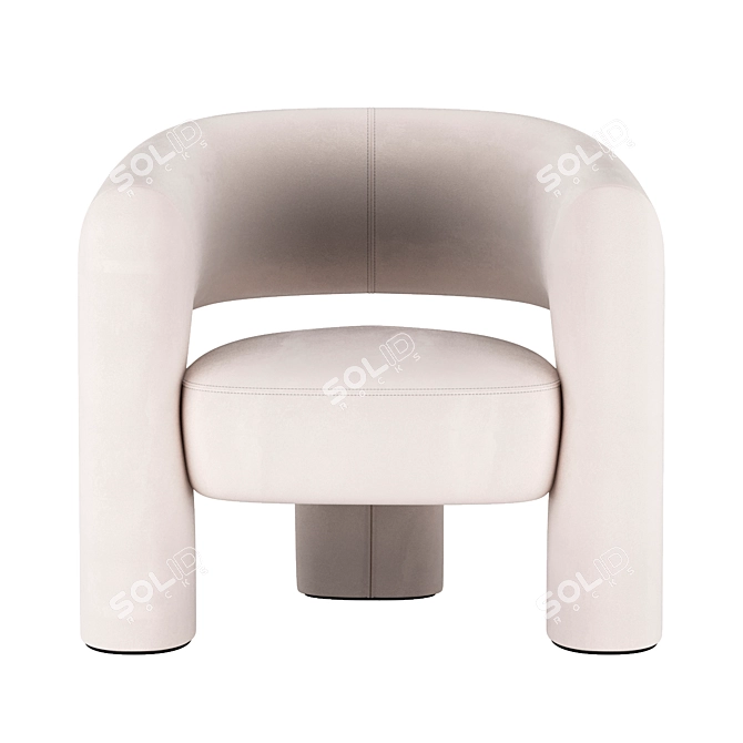 Italian Inspired Via Del Corso Lounge Chair 3D model image 4