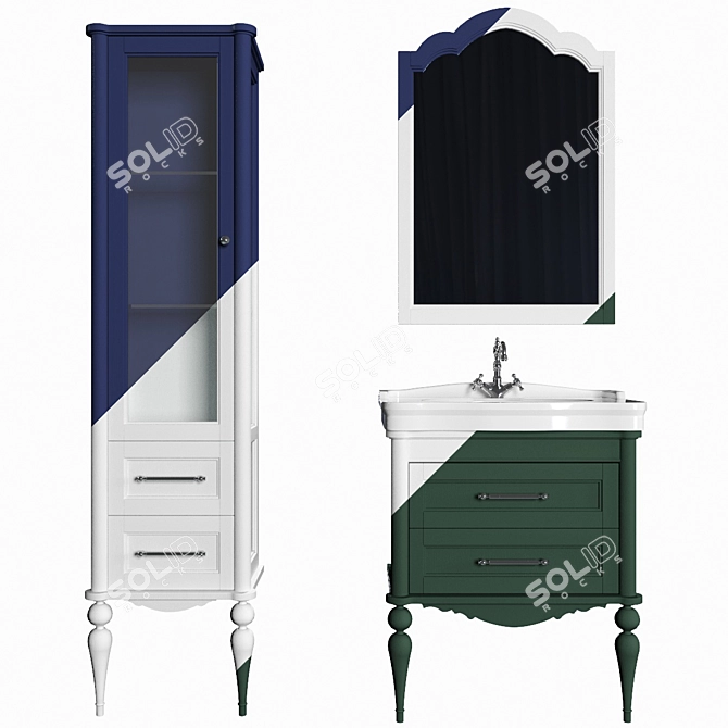 ValenHouse Aesthetics 80 Cabinet with Sink 3D model image 1