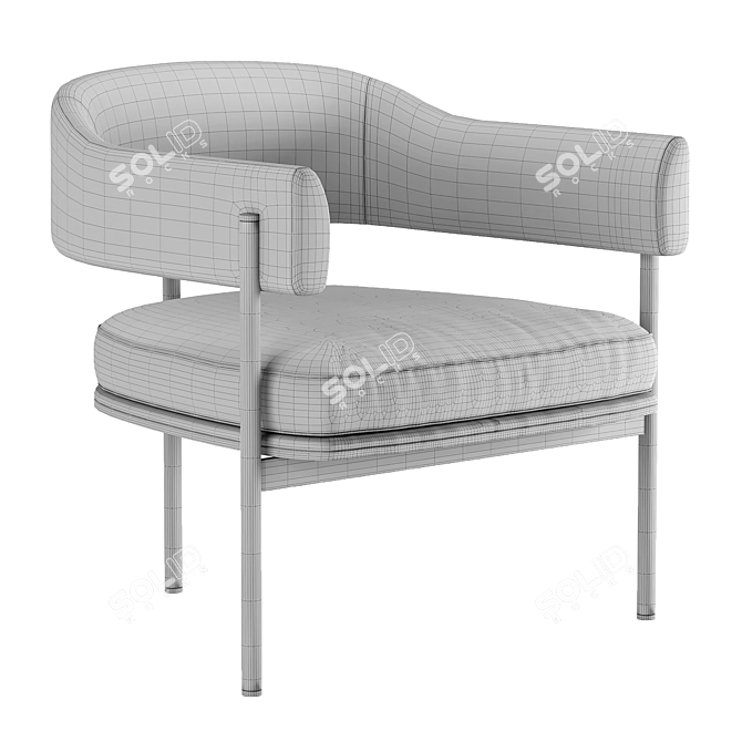 Elegant Isabella Armchair 3D model image 4