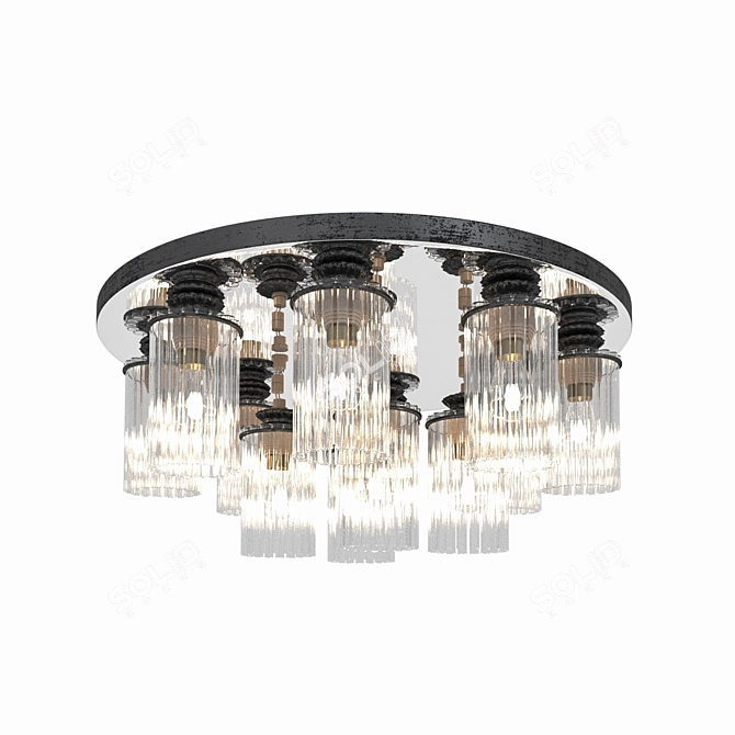 Elegant Kristina Ceiling Chandelier 3D model image 1