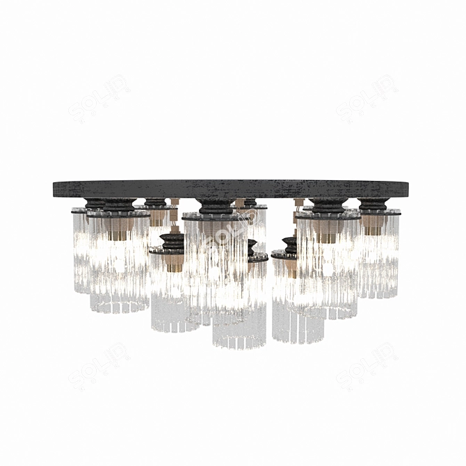 Elegant Kristina Ceiling Chandelier 3D model image 2