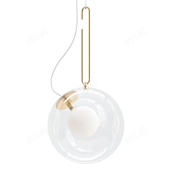 Elegant Designer Pendant Light 3D model image 1