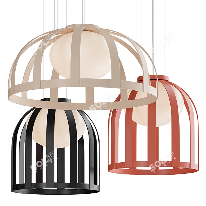 Estiluz BOLS | Adjustable Outdoor Hanging Lamp 3D model image 2