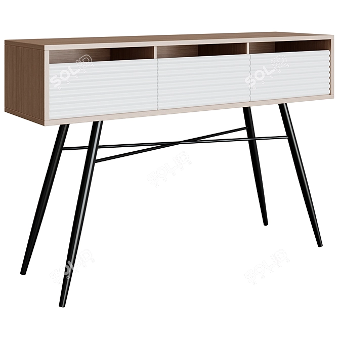 Walker Edison Console Lane: Sleek and Chic 3D model image 1