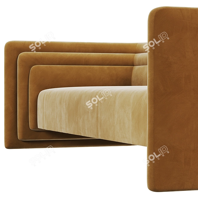 Saint-Germain Sofa & Bench: Luxurious Comfort by Fabrice Juan 3D model image 6
