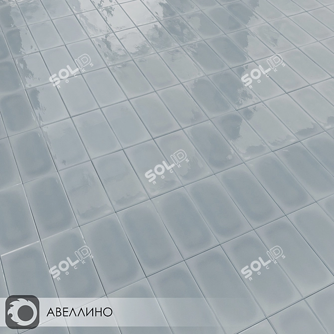 Title: Avellino Glossy Ceramic Tiles Collection 3D model image 1