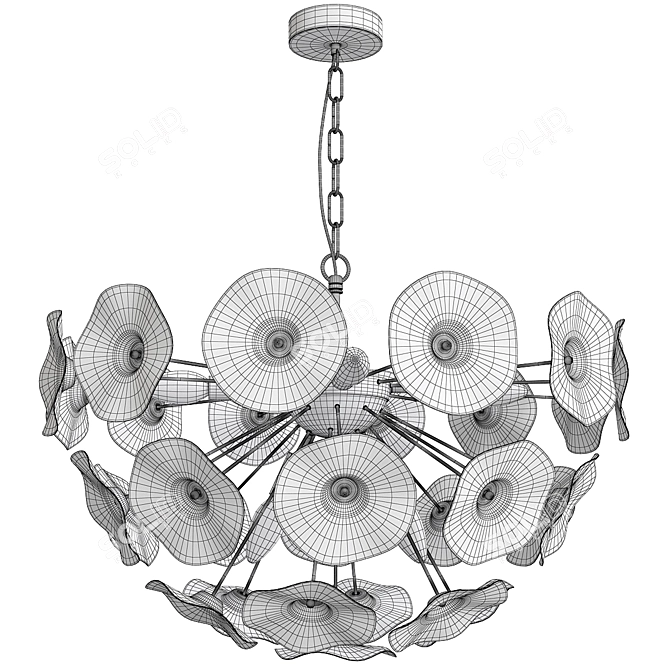 Elegant Kendari Chandelier 3D model image 2