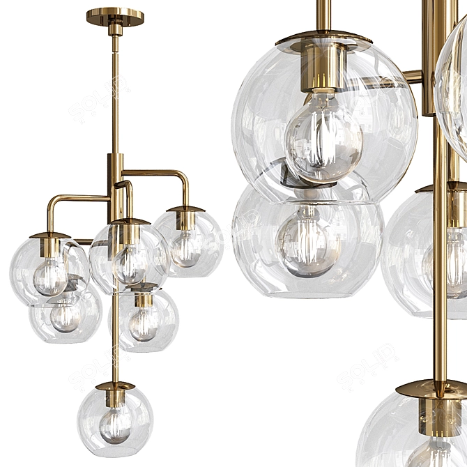 Banyan Chandelier: Exquisite Elegance for Your Space 3D model image 1