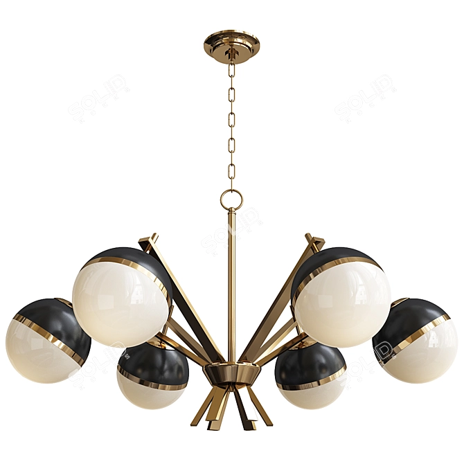 Whimsical Carousel Chandelier 3D model image 1