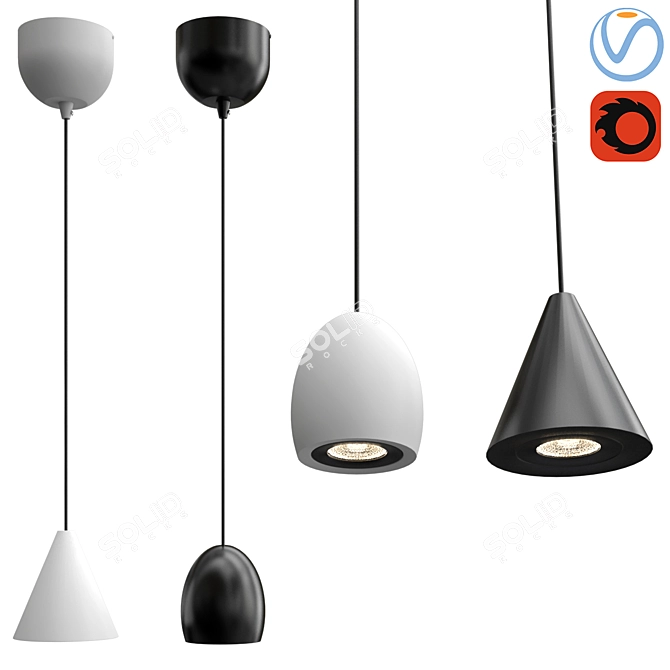 Diego Contemporary Designer Lamp 3D model image 1