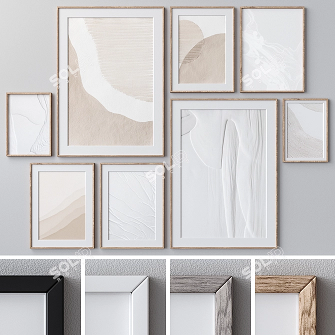 Elegant Wall Art Set: 1768 3D model image 1