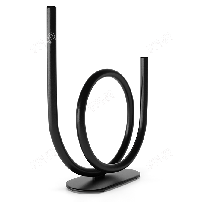 Sleek Black Vase with Artificial Gerbera: IKEA Finlemmad Smycka 3D model image 2