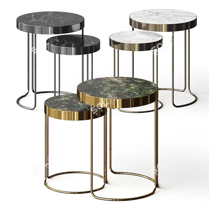 Onyx Coffee Side Table: Sleek & Versatile Design 3D model image 2