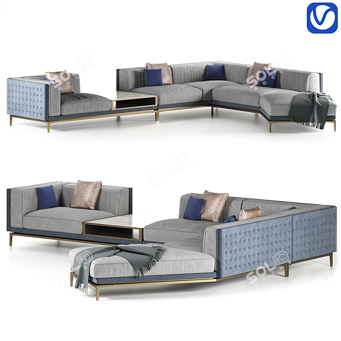 Visionnaire Legend: Modular Sofa Set 3D model image 1