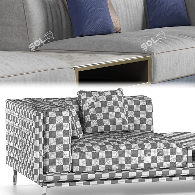 Visionnaire Legend: Modular Sofa Set 3D model image 4