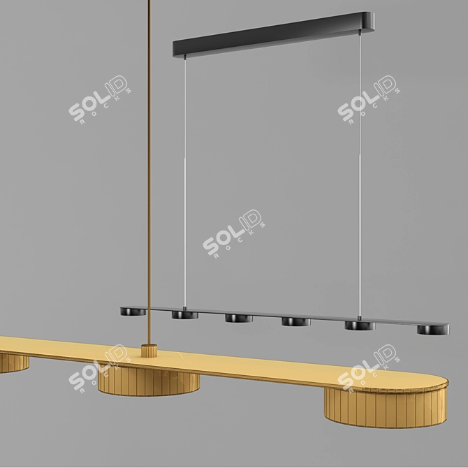 Contemporary Holland Pendant Light 3D model image 2