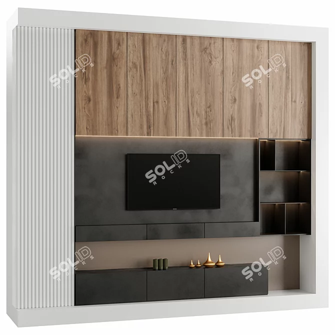 Stylish TV Stand - Devran Rahim 3D model image 4