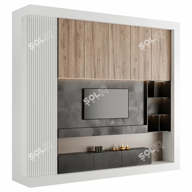 Stylish TV Stand - Devran Rahim 3D model image 5