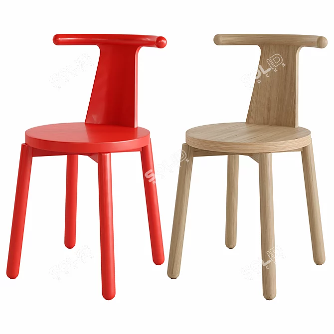 VIVA Chair and Stool: Modern Elegance 3D model image 2