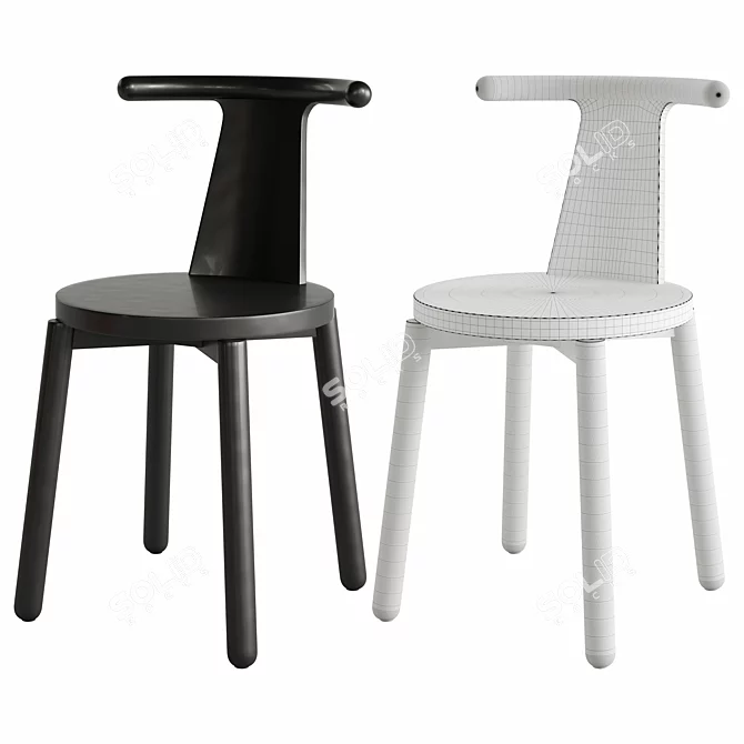 VIVA Chair and Stool: Modern Elegance 3D model image 3