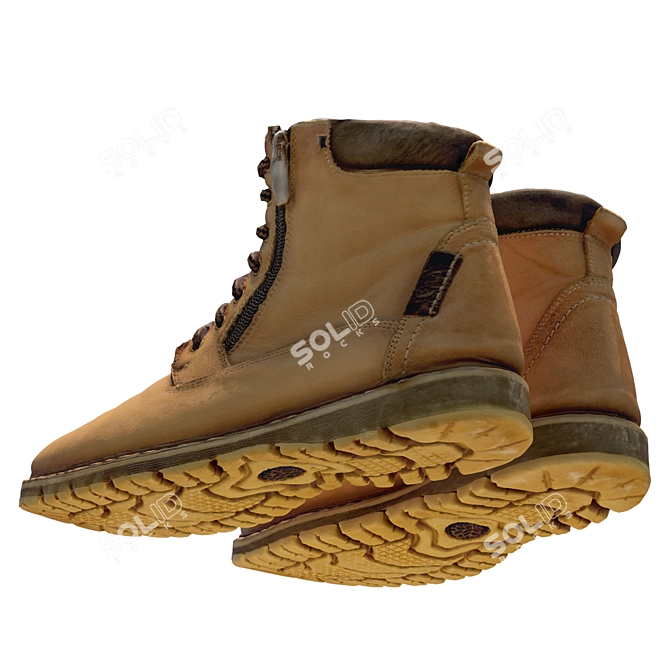 360-Degree Scanned Boots: High-Resolution Textured Design 3D model image 7