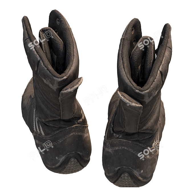 Vintage Scanned Boots 3D model image 3