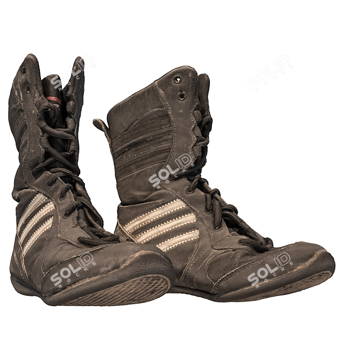 Vintage Scanned Boots 3D model image 5