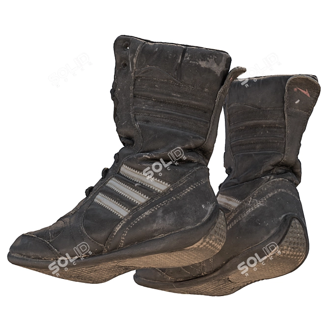 Vintage Scanned Boots 3D model image 6