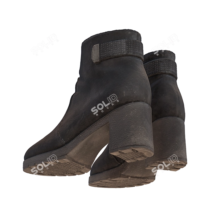 Title: 360° Scanned Women's Boots with Detailed Textures 3D model image 6