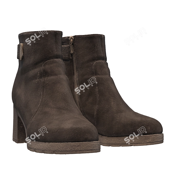 Title: 360° Scanned Women's Boots with Detailed Textures 3D model image 7