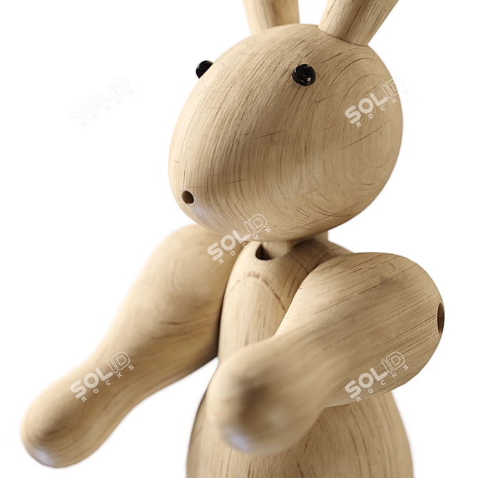 Kay Bojesen PBR Bear and Rabbit Figurine Collection 3D model image 5