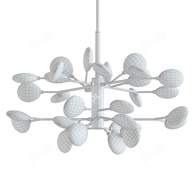 Elegant Floe Chandelier 3D model image 2