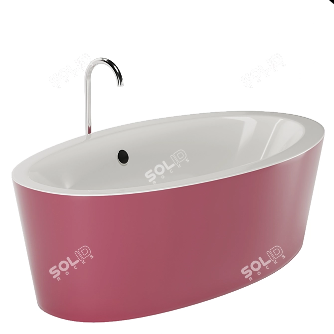 Bette Silhouette Bicolour Bath 3D model image 2