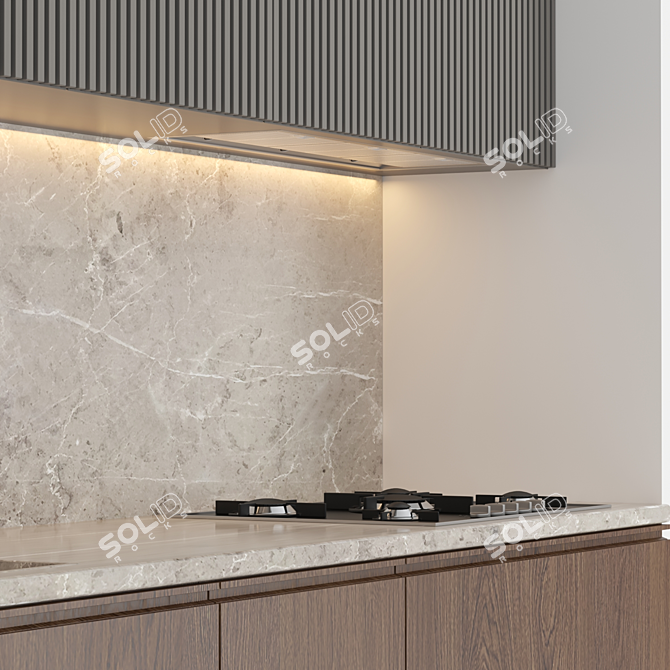 Sleek Kitchen Design 3D model image 3