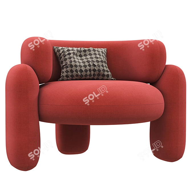 Embrace Armchair: Modern Comfort in Every Detail 3D model image 1