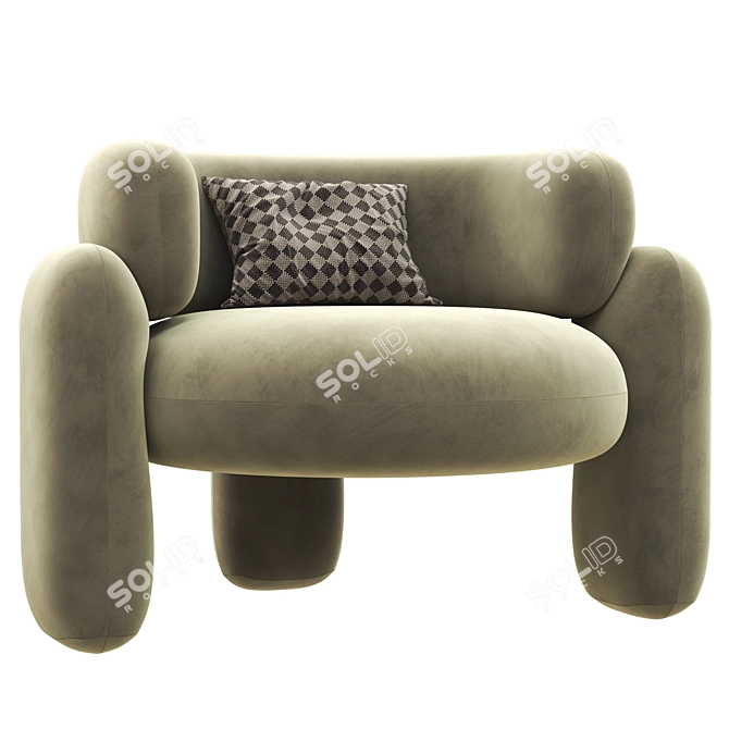 Embrace Armchair: Modern Comfort in Every Detail 3D model image 2