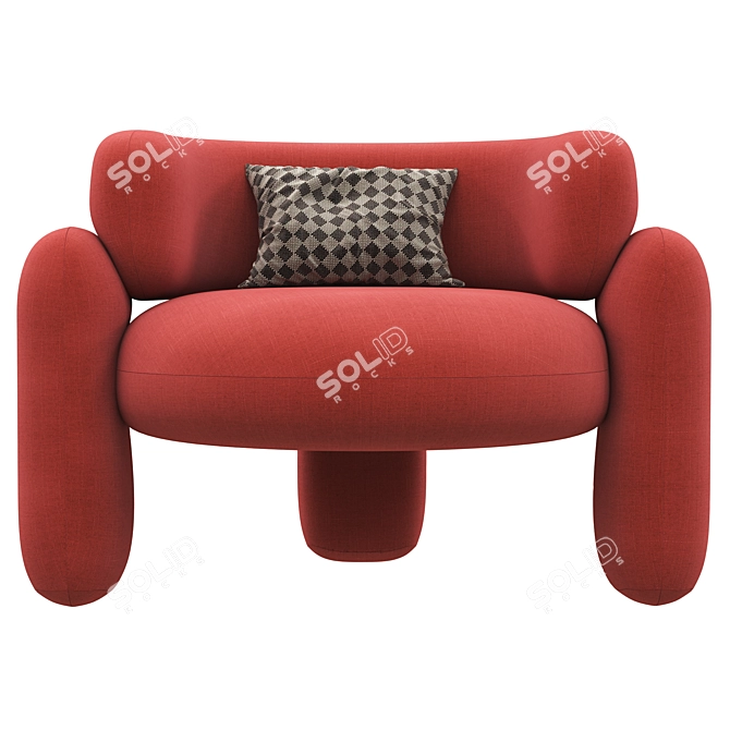 Embrace Armchair: Modern Comfort in Every Detail 3D model image 3