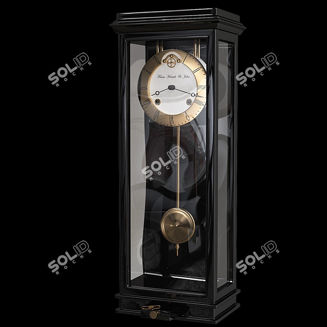 Sophisticated Hermle Wall Clock 3D model image 2