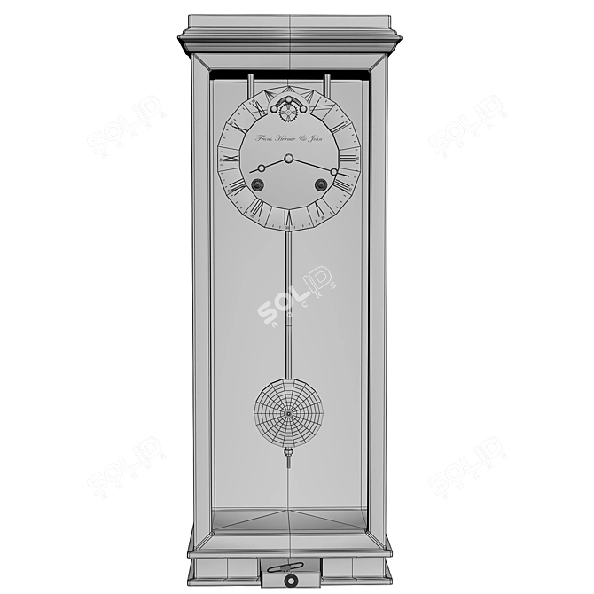 Sophisticated Hermle Wall Clock 3D model image 4