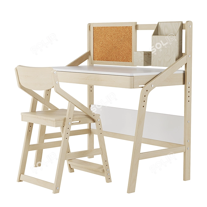 Growing Table and Chair Set Uno 3D model image 1