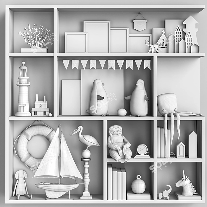 Nursery Wonderland: Toys, Decor & Furniture 3D model image 5