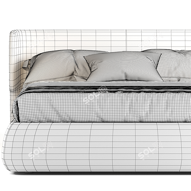 Elegant Ditre Claire Bed 3D model image 3