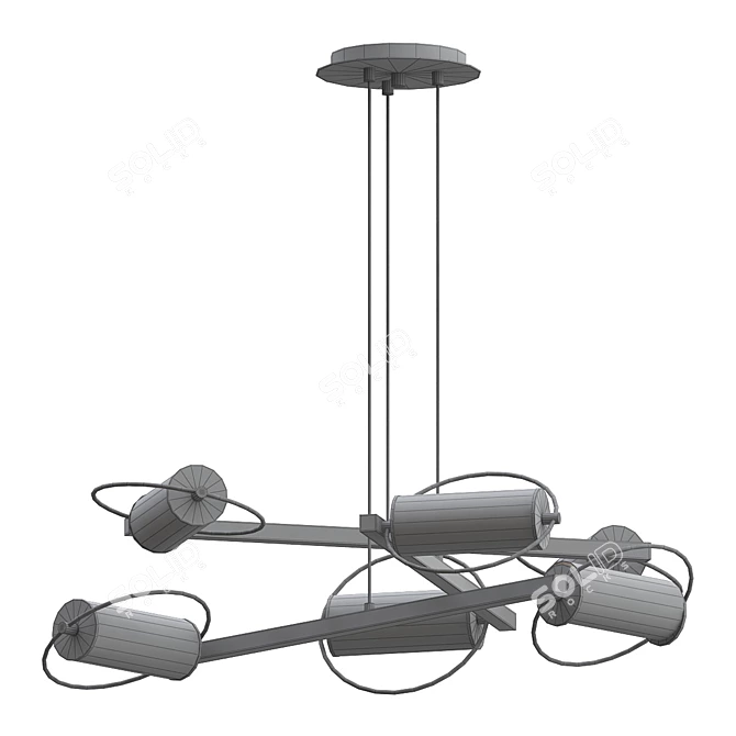 Elegant Chandelier with REEL 3D model image 2