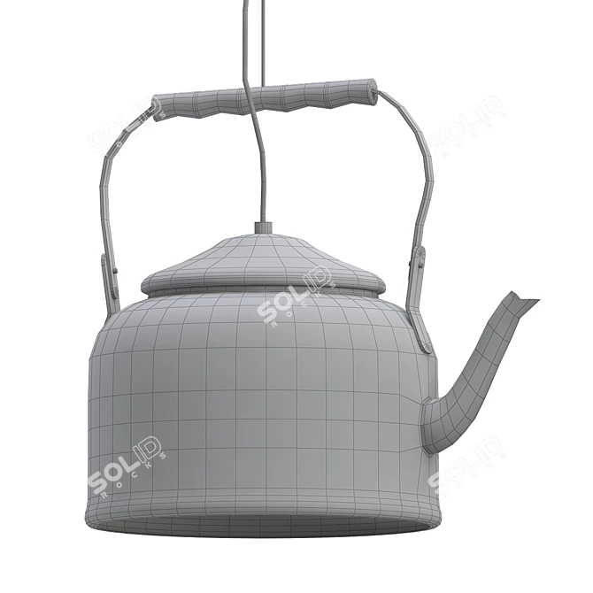 Retro Kettle Lamp 3D model image 2