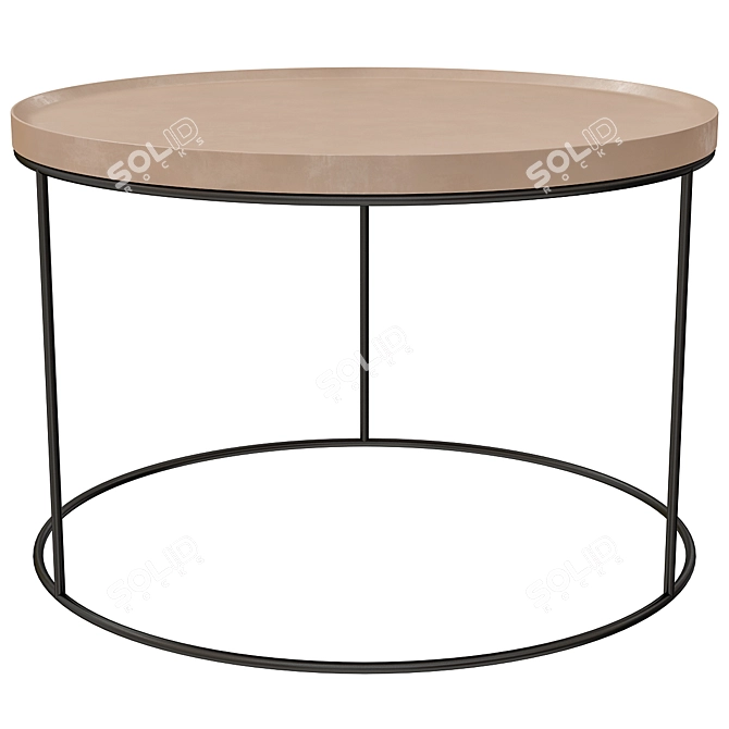 Elegant Round Coffee Table 3D model image 1