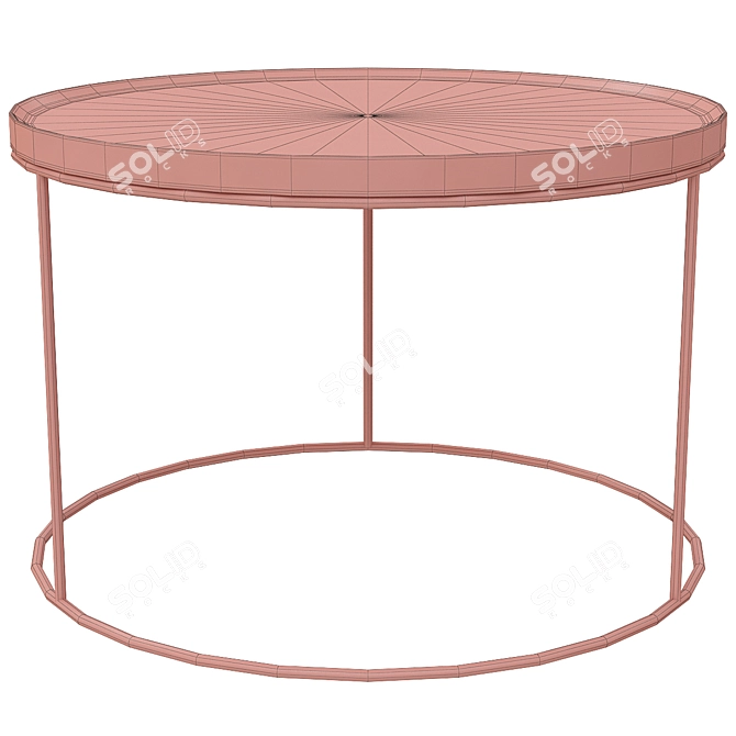 Elegant Round Coffee Table 3D model image 4