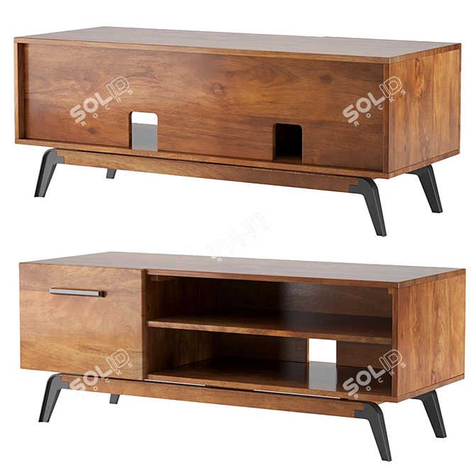 Tim Fenby's Mango Wood TV Stand 3D model image 1