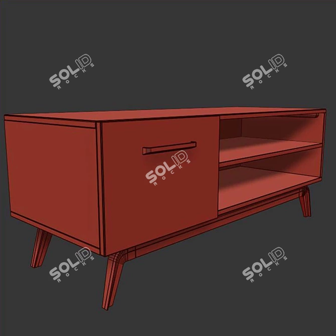 Tim Fenby's Mango Wood TV Stand 3D model image 3