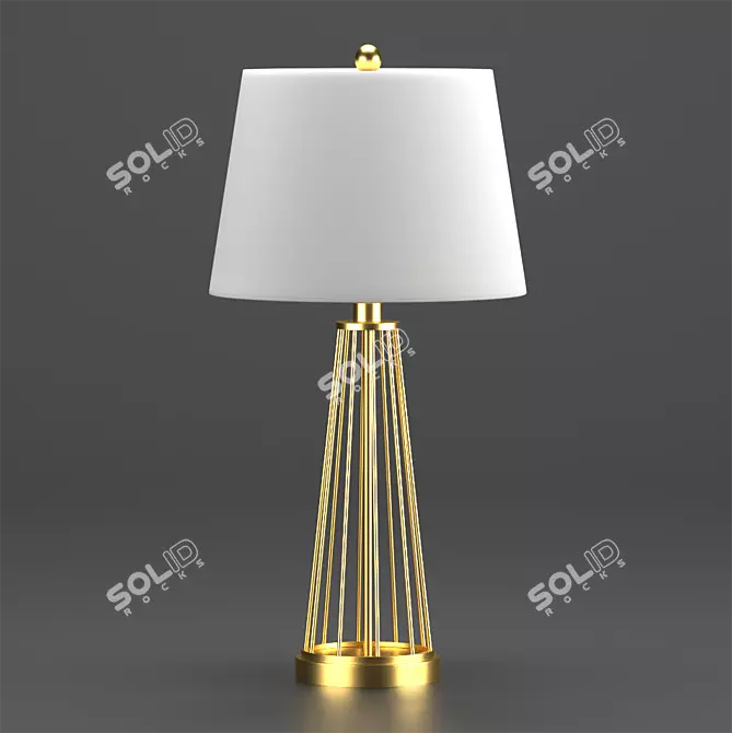 Sleek Noir Table Lamp 3D model image 1