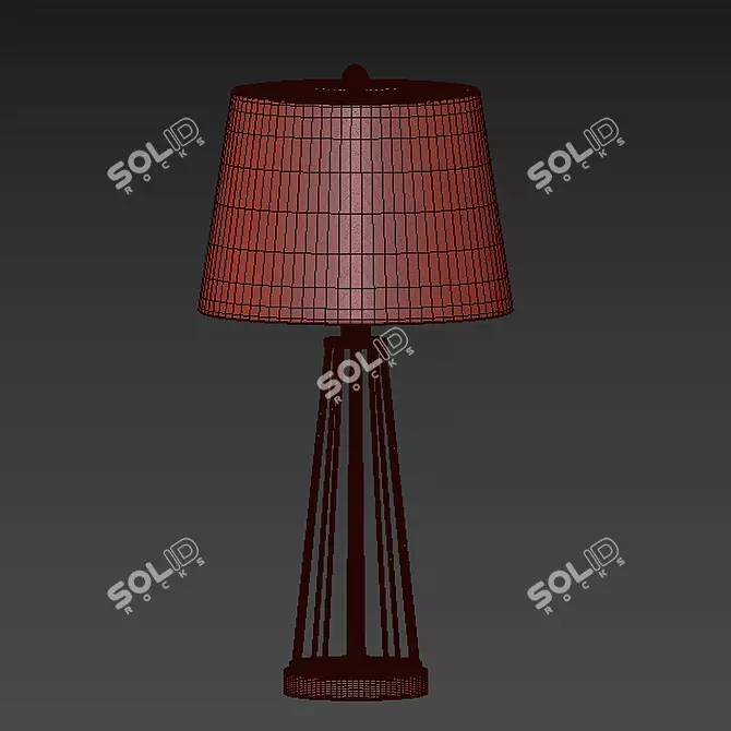 Sleek Noir Table Lamp 3D model image 3